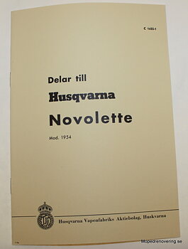 Reservedelskatalog Husqvarna Novolette model 1954