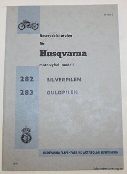 Reservedelskatalog HVA sølv- og guldpil 282/283,