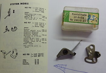 Kontaktpunkt NOS, NO 918, Adler 51-56, Ardie 1952-60, Dürkopp 1952-60, Rabeneick 1952-55