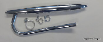Komplet udstødningssystem 28 mm Husqvarna E-motor ( Flinta)