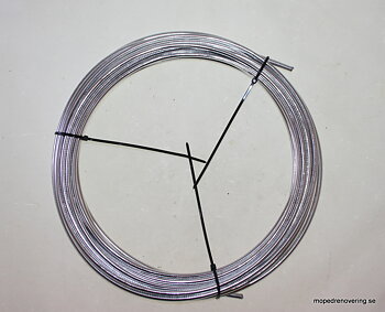 Kaapelin suojus "kromi" 5 mm kaapeli. 10 metriä