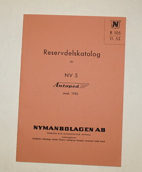 Reservedelskatalog Autoped NV5 model 1953