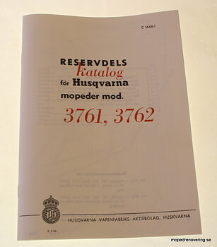 Katalog over reservedele HVA 3761, 3762