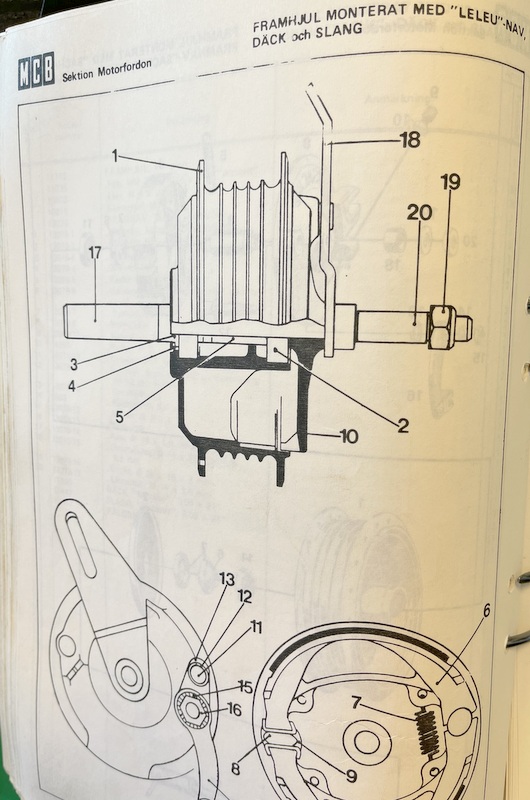 Afstandsstykke forhjul Leleunav Monark 125cc ISDT/Cross NOS 13081-2 - 2