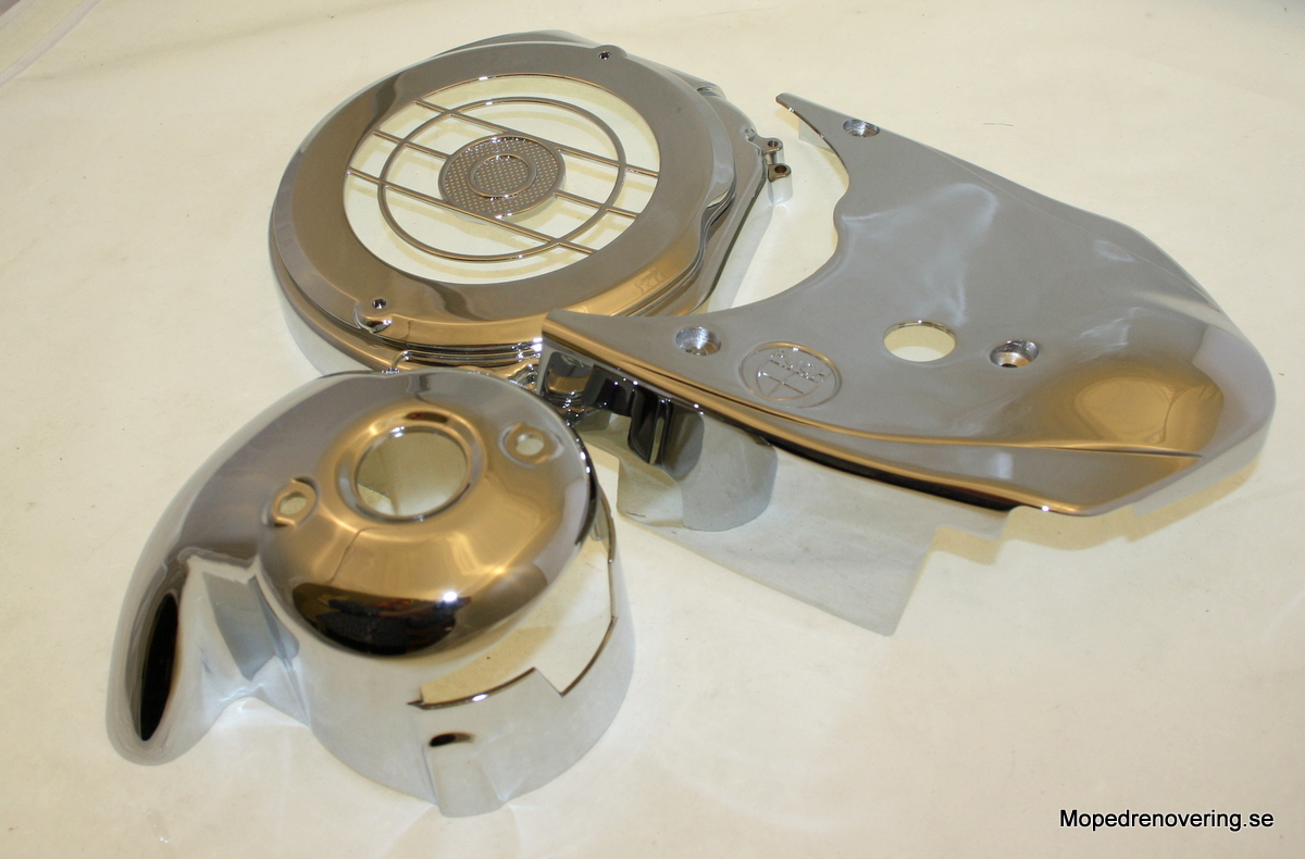Motorkåpset VZ50 V3. 4 kpl, kromi - 3