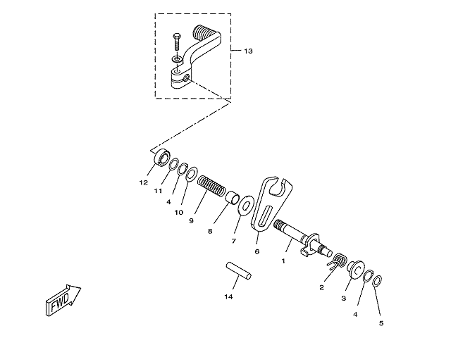 Bøsning gearaksel nr 3 - AM6 - OEM - 2