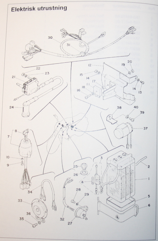Gummidichtung Elektrokabel Yamaha FS1 Orginal 1975-76 90480-13016 - 2