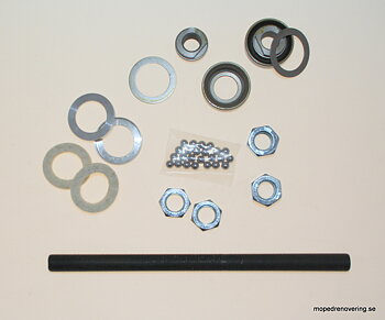 Reparatursatz Union Nabe Hinterrad 100mm Husqvarna und Rex - Welle 195 mm M12x1mm