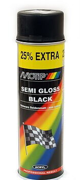 Spraymaling halvblank sort 500 ml Motip