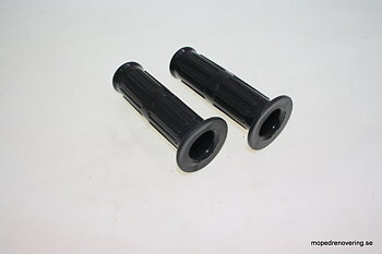 Plasthåndtag i par Sort med brede striber. 22/24 mm/110 mm