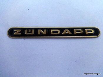 Polttoainetankin tunnus musta/kulta Zündapp 510-20.130-0GB