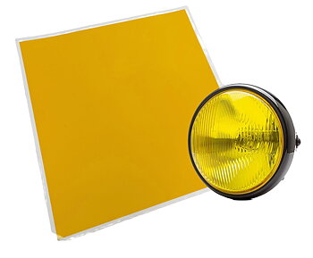 Transparent foil to make a yellow lantern 250x250 mm