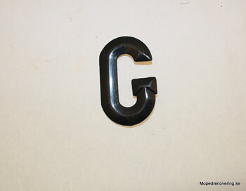 Buchstabe G zu Nummernschild für ältere MC. Höhe ca. 75 mm, eckig
