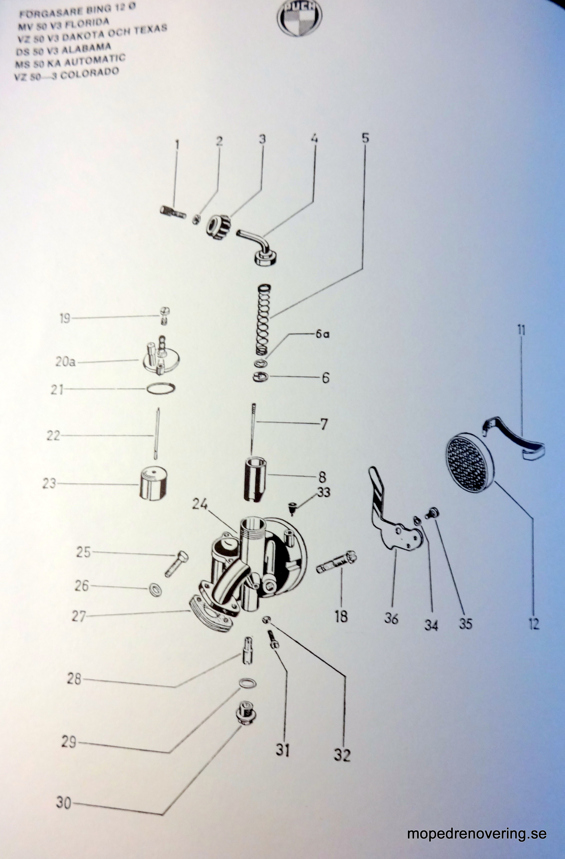 Trottelbricka Bing karburator 12 - 2