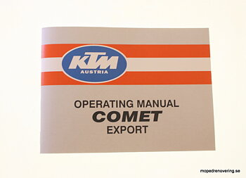 Instruksjonsbok KTM Comet export