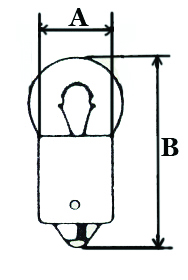 Lyspære BA15S 12V 5W - 2