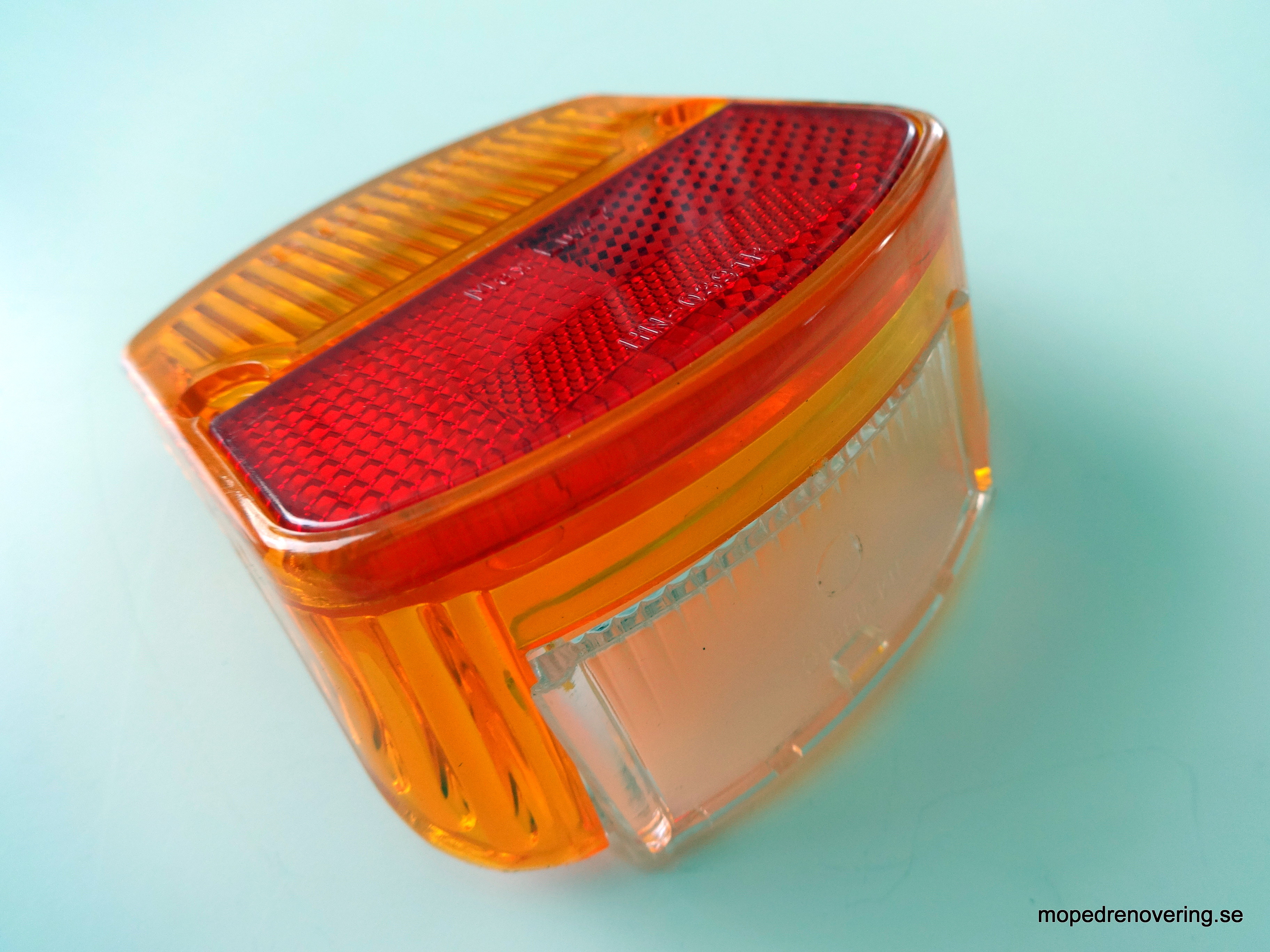 Baklysglass gul/rød 1962-75 - 3