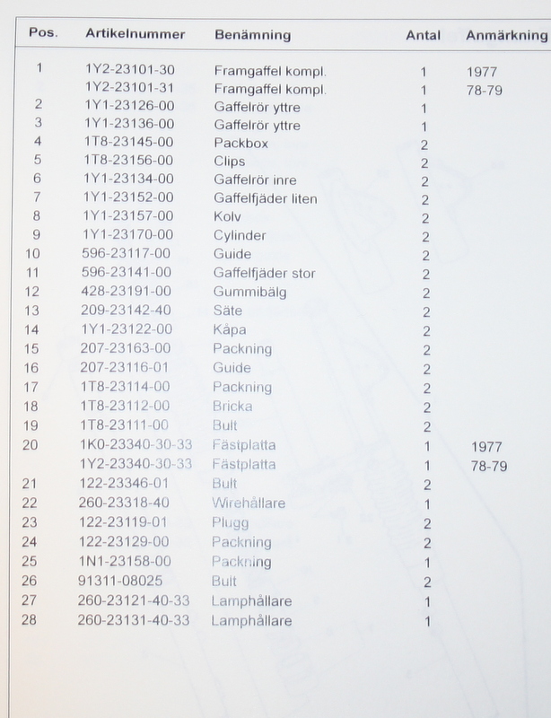 Dæksel til forgaffel Yamaha FS1 orginal 209-23142-40 - 3