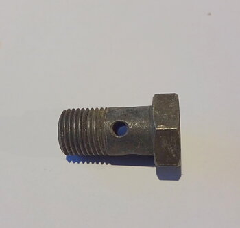 Schraube halten Benzin Kran Silber / Gold Pfeil M-28196 NOS