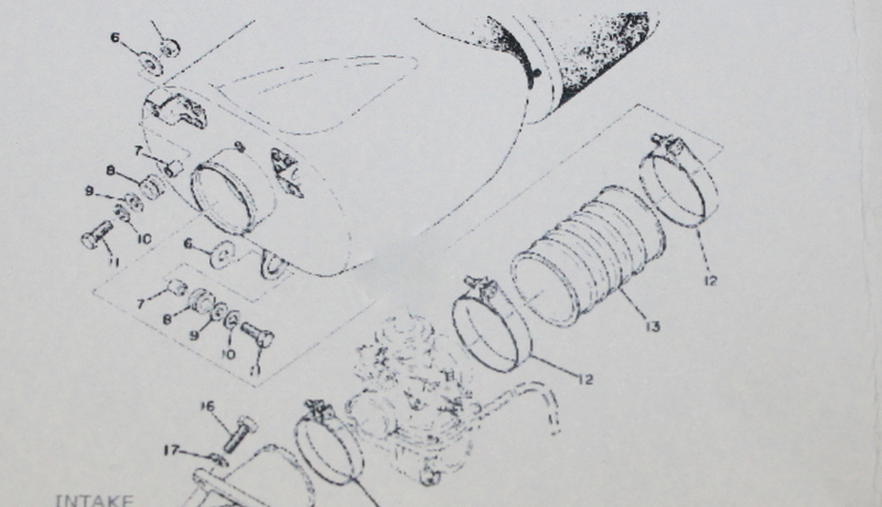 Luftdåse i gummi, Yamaha YZ 250, YS 360 431-14453-00. Fremstillet af Mopedrenovering. - 2