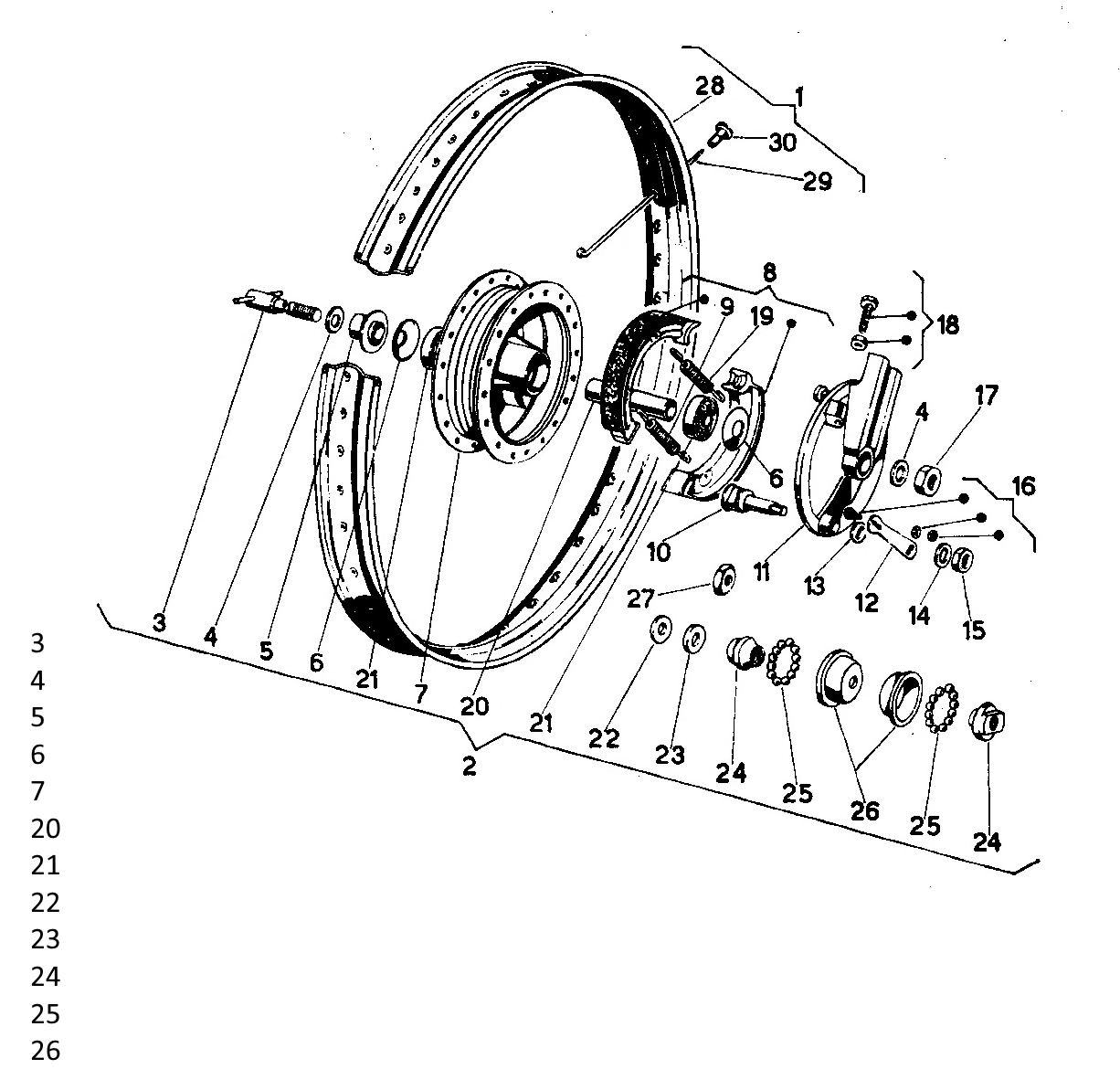 S21112 Mutteri M12x1 25 mm Vespa 50 P PX/Gilera touring Vespa 50 P PX/Gilera touring - 2