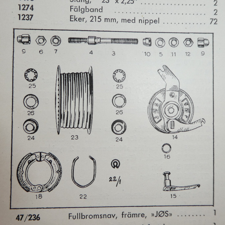 Bremsarm DBS Front King Framnav Jøs Länge 79mm Nos - 2
