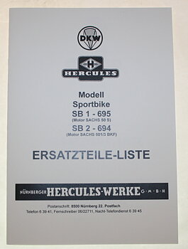 ERSATZTEILE-LISTE HERCULES SB SB1-695 & SB2-694