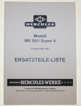 ERSATZTEILE-LISTE HERCULES MK50 MK50/1 Super 4