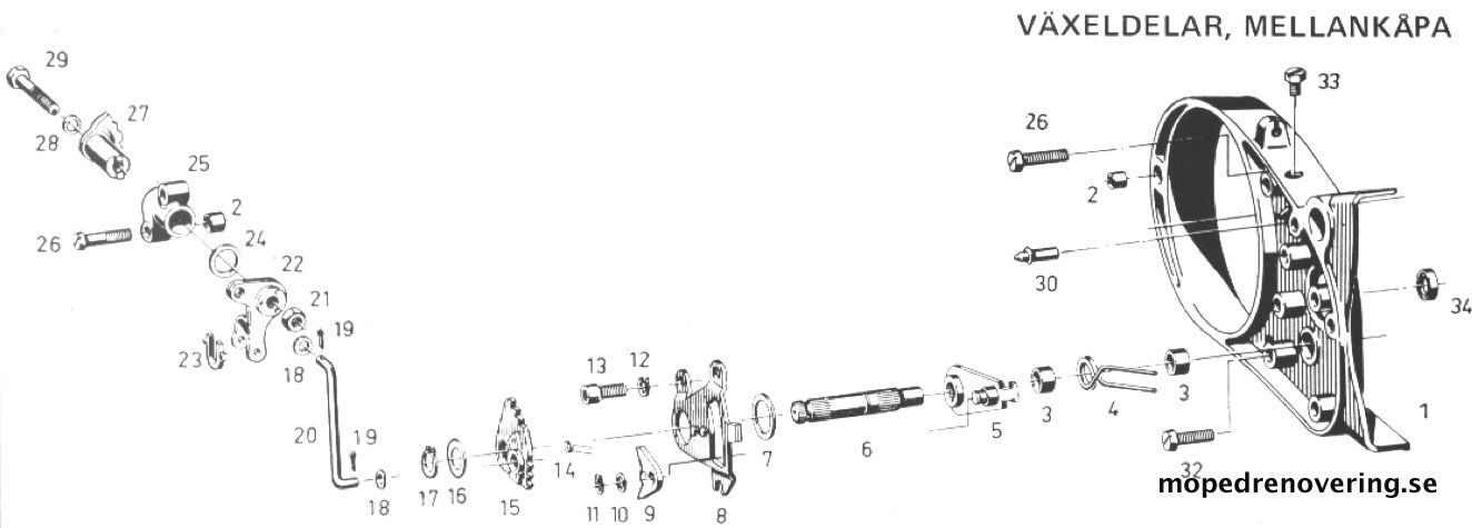Getriebestange Sachs 50/3 & 50/4 - 2