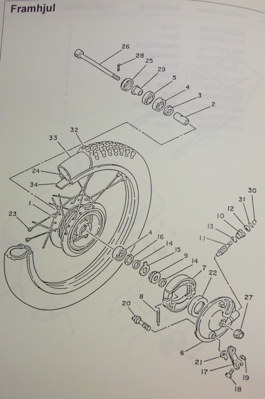 Gearmåler Yamaha DT50 Orginal 5J0-25138-00 - 2