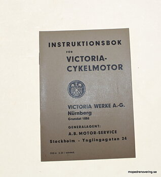 Instruction manual Victoria bike engine, original not newly printed