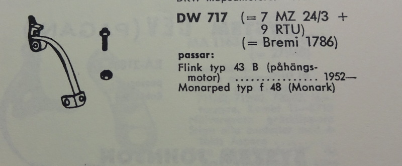 Brændespidser NOS DW 717, passer til Flink Type 43 1952 og Monarped Type 48 F - 3