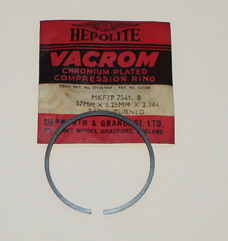 Männänrengas 57,00 x 2,25 mm NOS Hepolite Crome Hepolite Crome