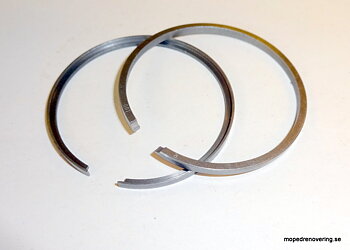 Piston rings 39mm Puch upper L-ring / lower straight T810