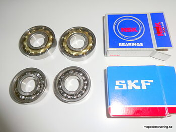 Laakerisarja Puch 3/4 vuorotteleva laatu. 2 NSK L17, 2 SKF 6202