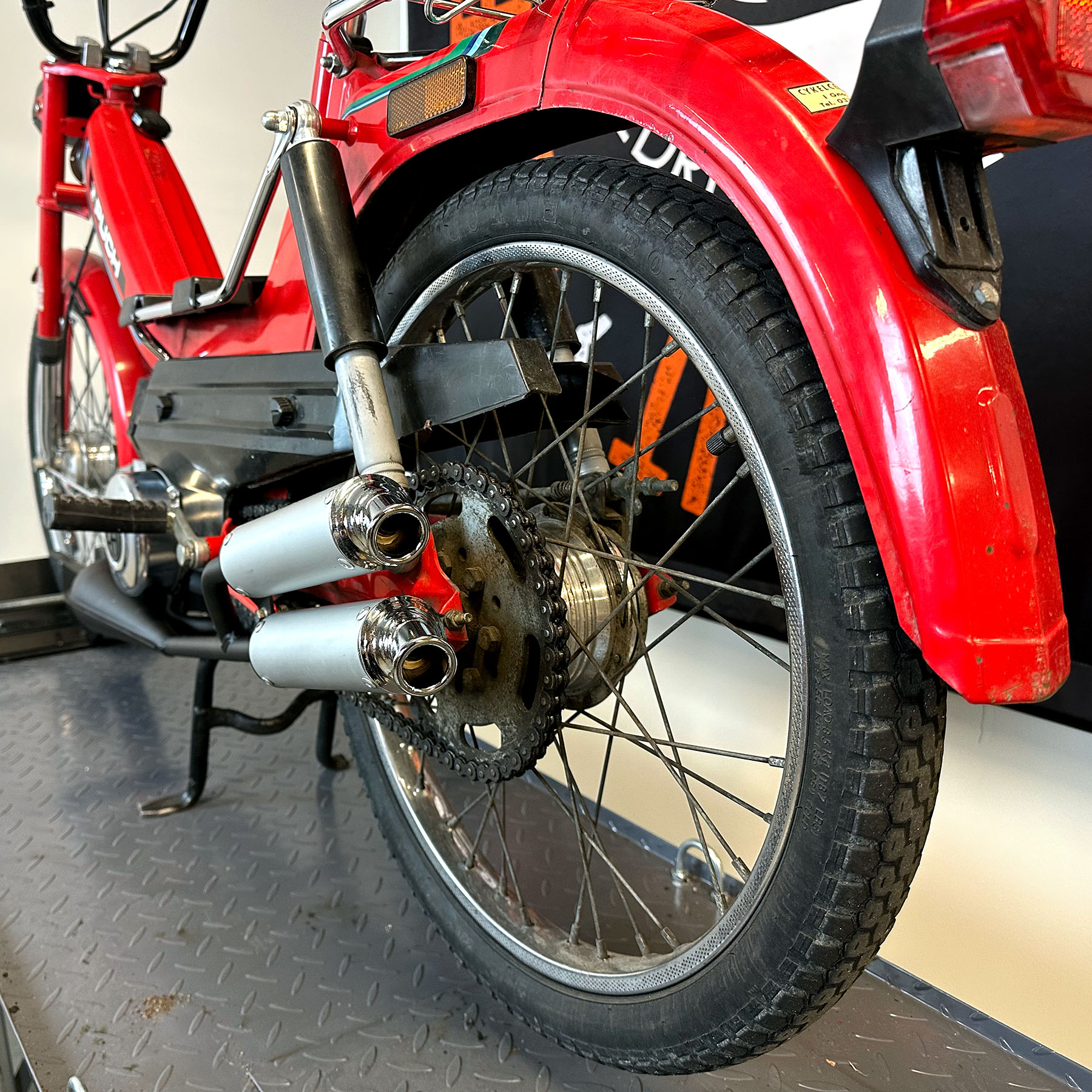 Pakoputken kierros kaksoisen äänvaimennin maxi musta alu Tecno - 2