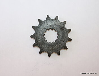 Forreste kædehjul, 6 gear. F.eks. Puch Cobra. 13 T