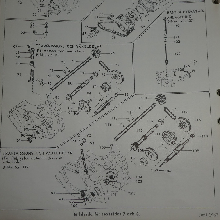 Distanzring Schaltachse. Husqvarna Flinta. 81-612-060 nos - 2