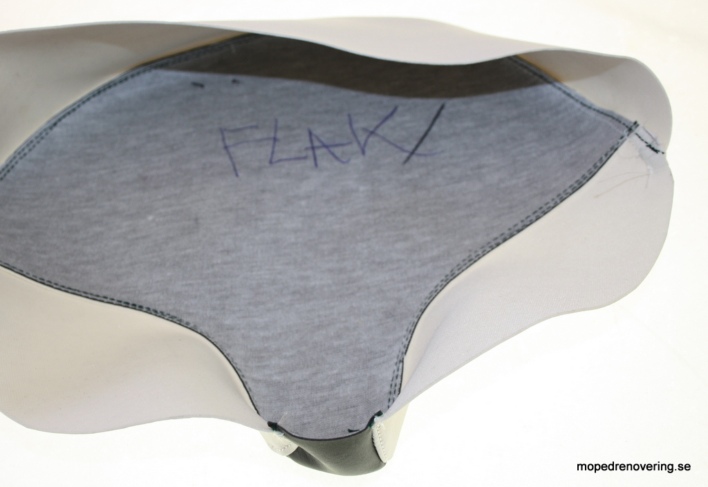 Seat cover Made In Sweden. Fits Norsjö transport moped from the 80's, as in the high seat. - 2