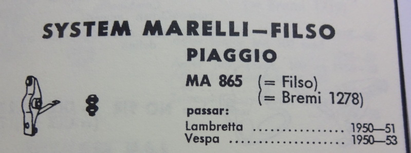 Brændspidser nr. Ma 865 Lambretta 1950-51 / Vesp 1950-53 - 2