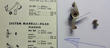 Brændspidser nr. Ma 865 Lambretta 1950-51 / Vesp 1950-53