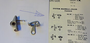 Brændende spidser nr. MA 881 (Bremi 1605) til Lambretta / Bianchi / Cuccioli