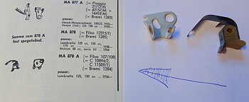 Brennspisser NOS MA 878 A Passer til Lambretta 125/150 CC 1956 -