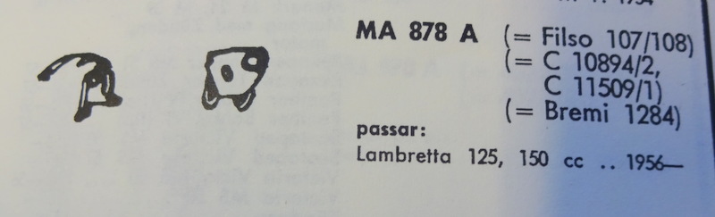 Brændspidser NOS MA 878 A Passer til Lambretta 125/150 CC 1956 - 3