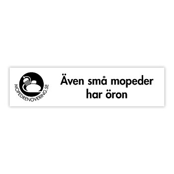 Aufkleber: Även små mopeder har öron