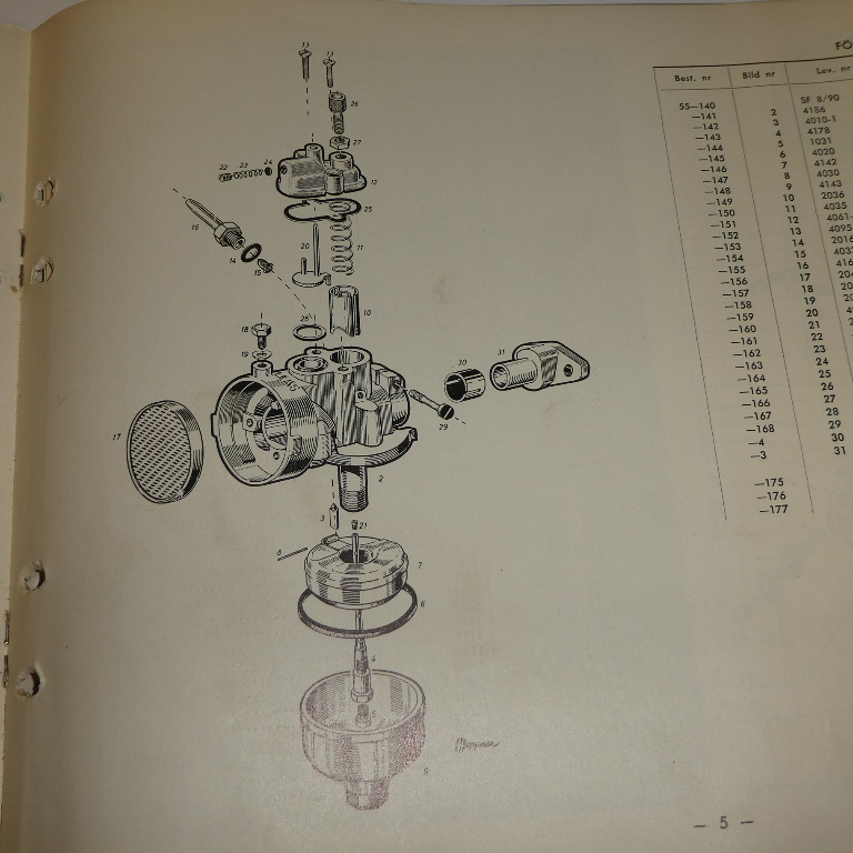 Startschieber Palettenvergaser, Pilot FM50. NOS - 2