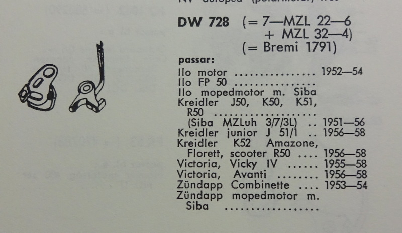 Yhteysviranomainen NOS DW 728 ILO/Kreidler/Victoria/Zündapp - 2