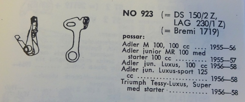 Kontaktstelle NOS NO 923 bis Adler / Triumph - 2