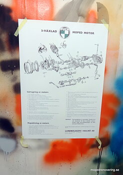 Plakat motoreftersyn 3 kontaktet 42x59 cm