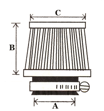 Air filter conical, 28 mm - 2